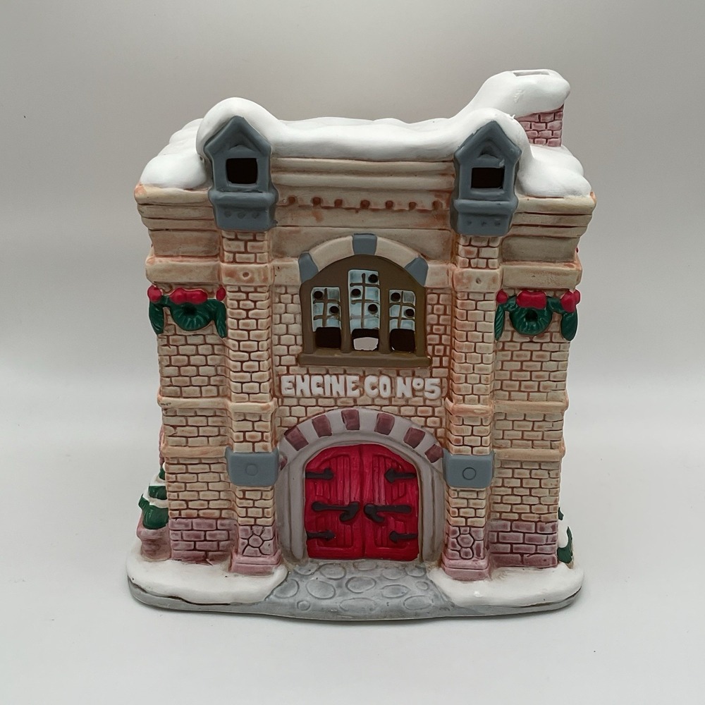 Lefton Colonial Village Christmas Engine Co No 5 VTG 1987 06342‎ No Box